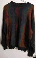Vintage ST CROIX Sweater Mens XL Colorful Knit Wool Blend Made USA 90s Crew