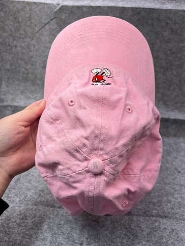 Disney Mickey Mouse Hat Cap Strap Back Adult One Size Pink 100% Cotton - Picture 9 of 13