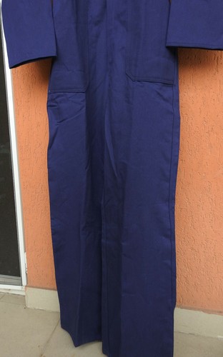 Vintage 80s Work Overalls Mens Medium Jumpsuit Coveralls Boilersuit Indigo Blue - Picture 3 of 12
