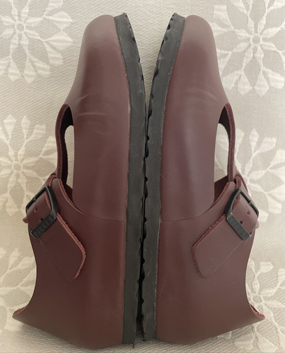 Birkenstock Paris Leather Mary Jane Clogs Burgundy Women's EU 36 Buckle - Picture 7 of 8