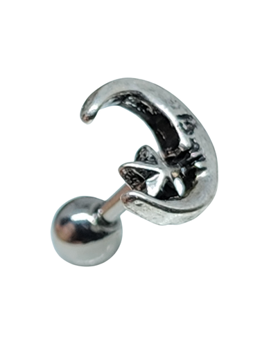 Moon Star Silver Plated Top Labret 16 g (1,2 mm) perno bilanciere cartilagine... - Foto 3 di 24