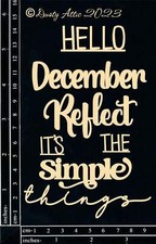 Dusty Attic Chipboard 4x6 - Hello December, DA3507