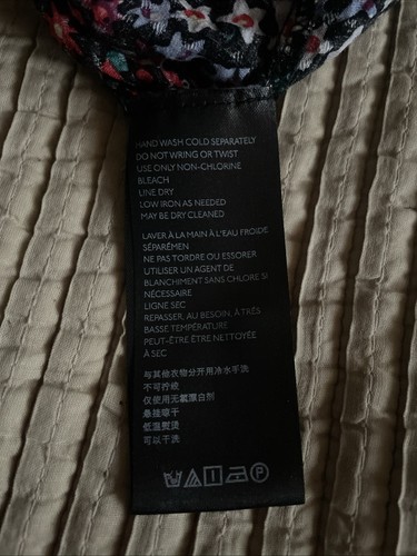 Blusa MAEVE Anthropologie Mallory Volantes Volantes Ditsy Estampado Floral Botón M - Imagen 22 de 23