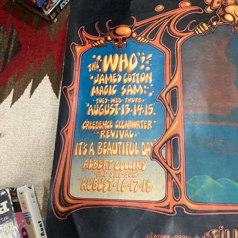 Póster original 1986 Fillmore West The Thanked Dead The Who - Rick Griffin Art Foto 2 de 4