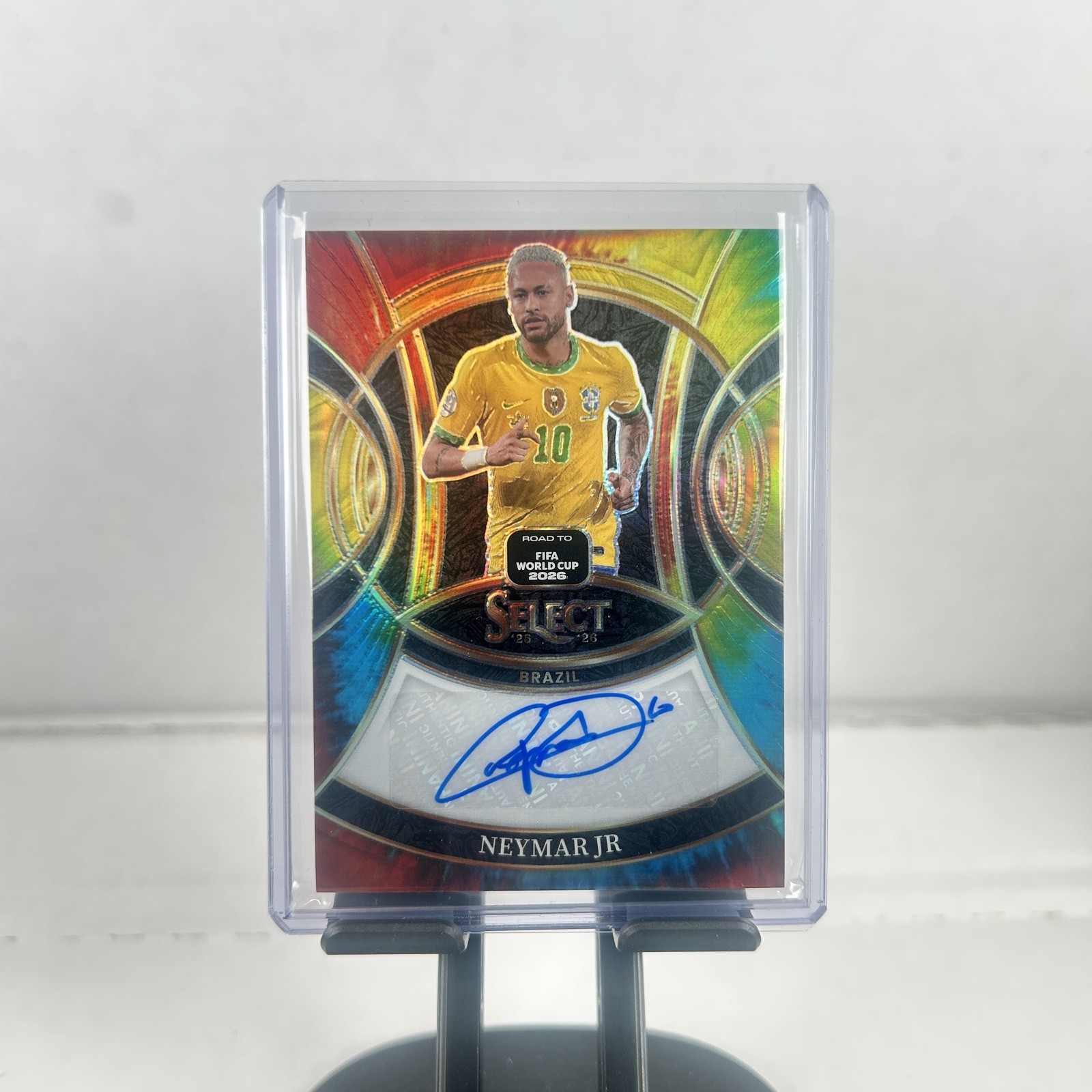 2025-26 Panini Select FIFA World Cup- Neymar Auto /25 TIE-DYE BRAZIL