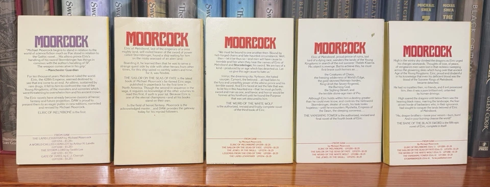 Elric Saga - Michael Moorcock DAW Paperbacks 1976 & 1977 - Melnibone - Image 2 of 4