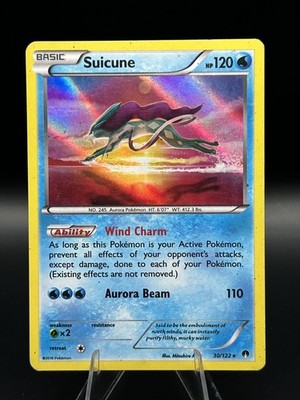 SUICUNE 30/122 HOLO RARE BREAKPOINT POKEMON TCG HOLO MP 30/122