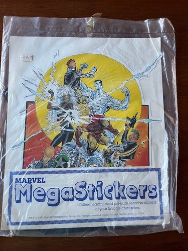MARVEL MEGA STICKERS SEALED ORIGINAL FACTORY SEALED 1990 X-MEN