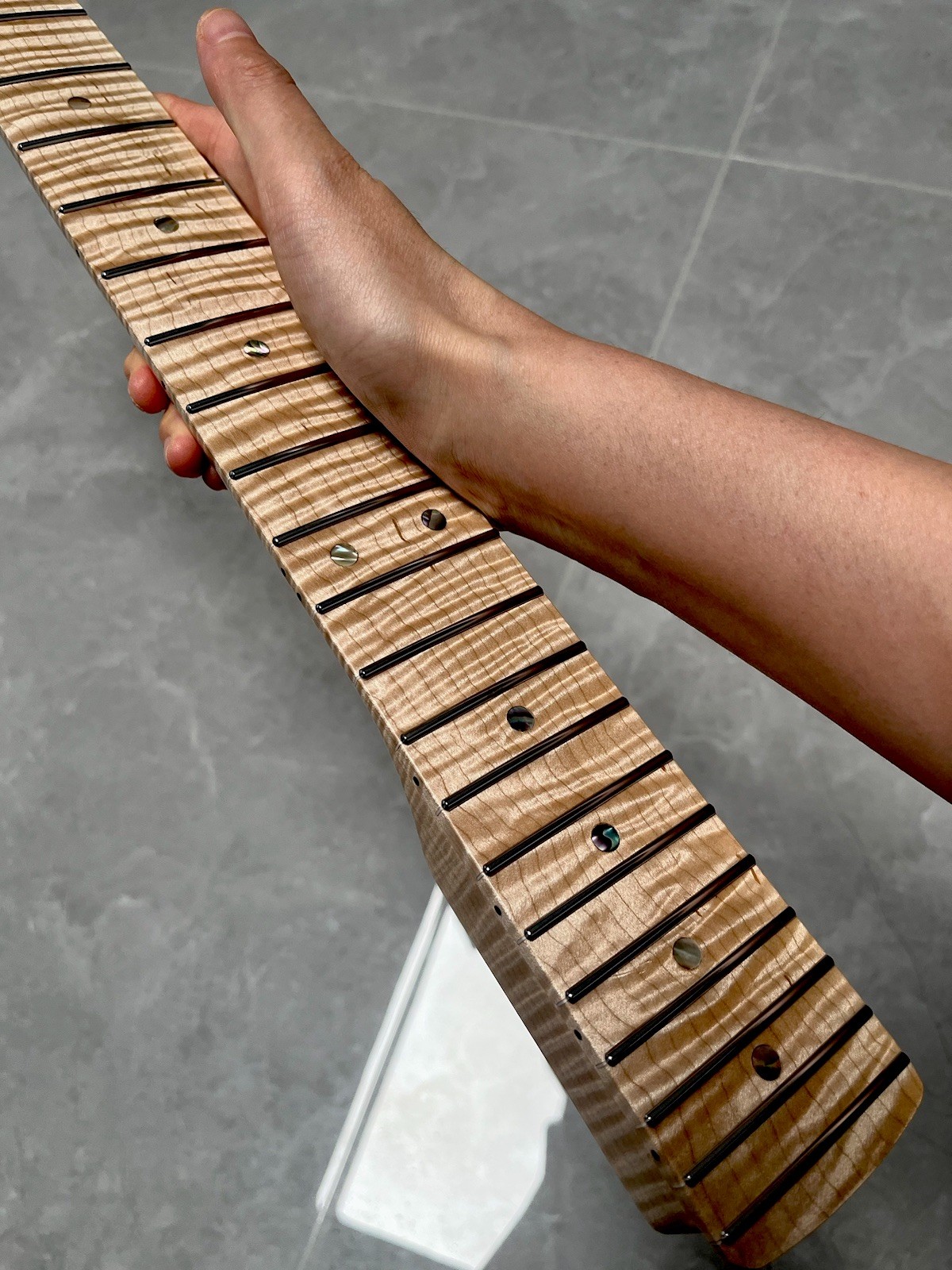 Manico chitarra elettrica in acero lucido 22 tasti foto 4