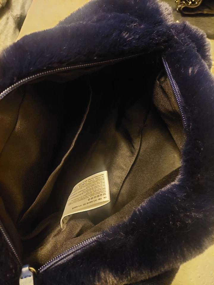 Borsa O Bag Pelliccia Blu - Immagine 3 di 4