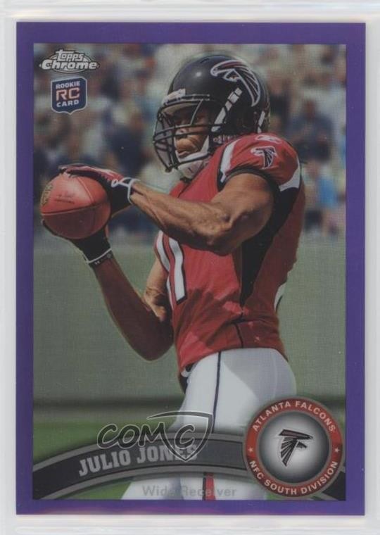 2011 Topps Chrome Retail Purple Refractor 298/499 Julio Jones #131 fm1
