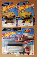 Hot Wheels Transformers Optimus Prime Track Fleet Bumblebee VW Gold  Yellow LOT