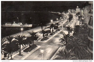 06 Nizza - bei Nacht, Strandpromenade