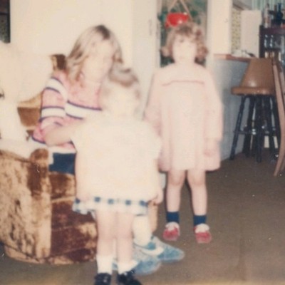 Vintage Polaroid Photo Scary Children Faceless Kid Blurry Odd Found Art Snapshot