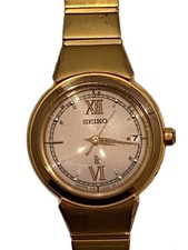 SEIKO Solar Wristwatch/Analog/Stainless/GLD/1B22 OBHO//