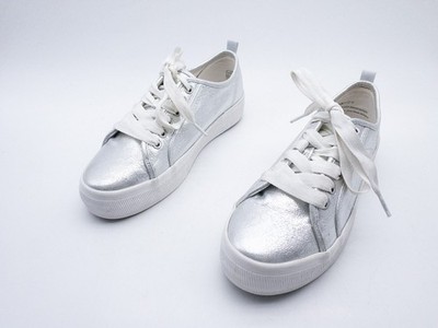 s.Oliver Damen Sneaker Freizeitschuhe Turnschuhe Silber Gr. 40 EU Art. 39236-95