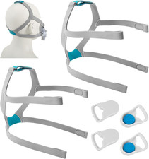 2 PCS Airfit F30 Headgear with 4 Clips, CPAP Headgear Strap, Adjustable Magic Ta