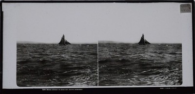 Stereoview, Ferrier & Soulier / Marine. Coastal vessel on the open sea, c. 1870