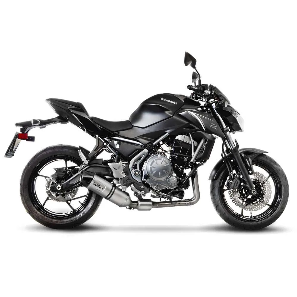 Complete Exhaust Kat System Leovince Lv One Evo Steel Kawasaki Z 650 2017 > 2020