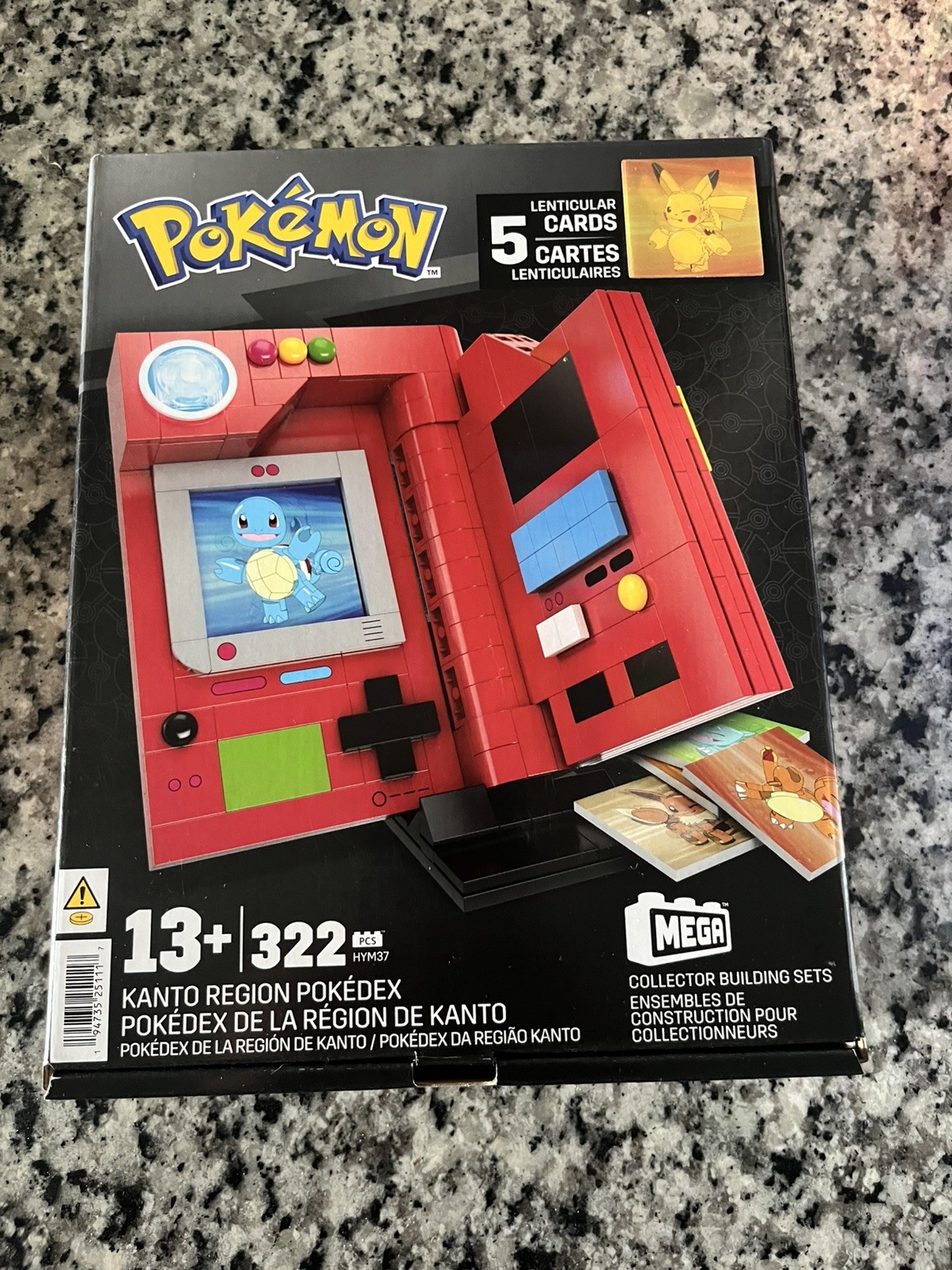 Mega Pokemon Kanto Region Pokedex Light Up Collector Building Set 322 Pieces