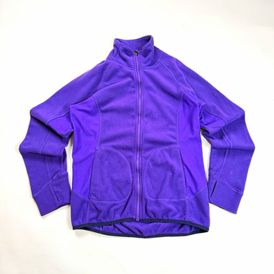 Berghaus damen Fleecejacke Lila Gr. L Langarm Stehkragen Taschen Reißverschluss