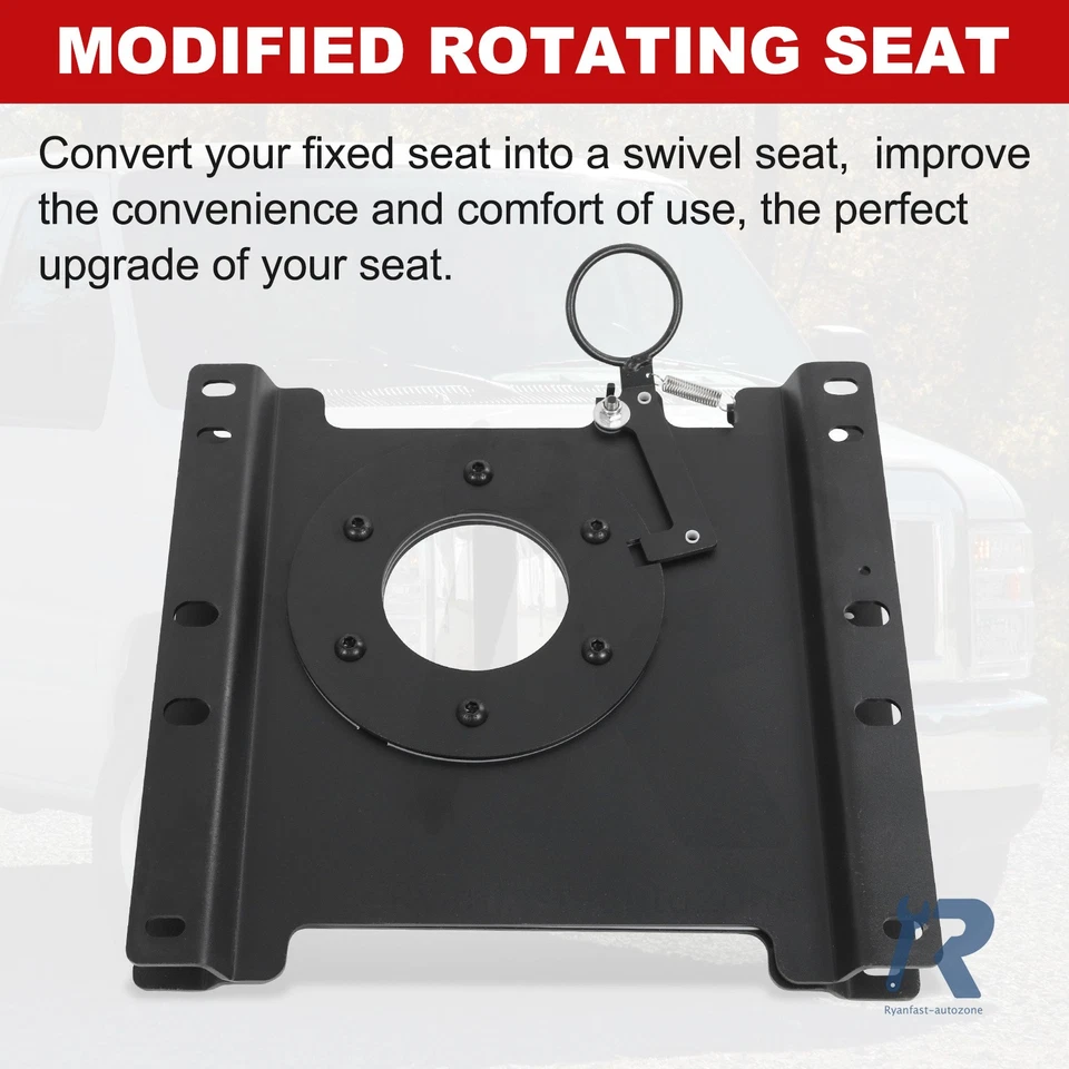Base giratória de assento de motorista compatível com Ford Econoline E150, E250, E350, E450 1997-2024 - Imagem 2 de 4