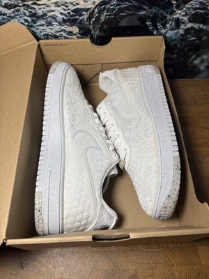 Size 11 - Nike Men's Air Force 1 Crater Flyknit Next Nature Triple White