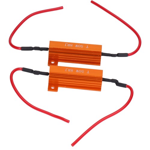 2 Sets Load Resistor 50W 8Ohm Error Accessory Kit For LED Light DRL ♫ - Picture 3 of 12