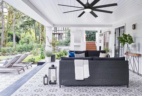 F888L-CL Slipstream 65" Outdoor Ceiling Fan with LED Light in Coal Finish - Picture 7 of 9