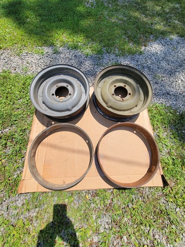 2 Split Combat Wheel Rims & Rings WWII Willys MB Ford GPW Jeep WO-A5549 ...
