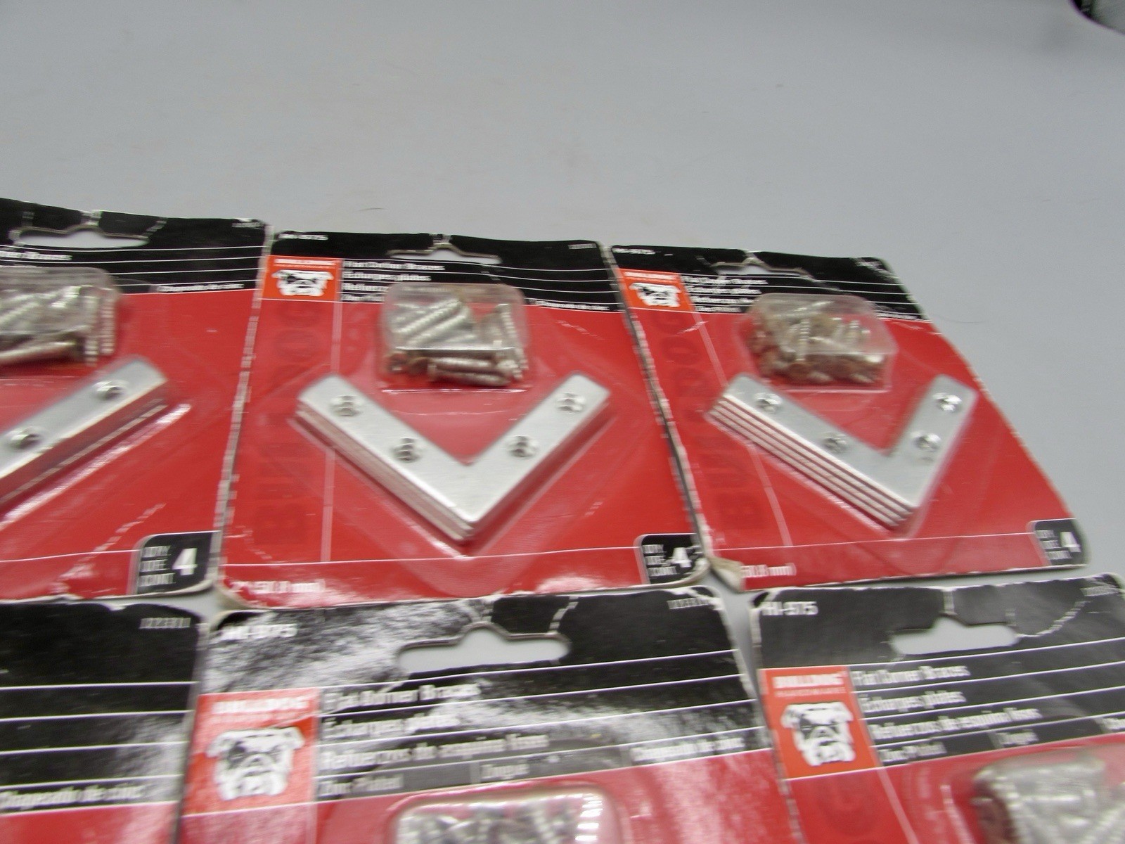 Lot of 6 Bulldog Flat Corner Brace, Hardware 2 in. Zinc Plated Steel HI-975 NIP