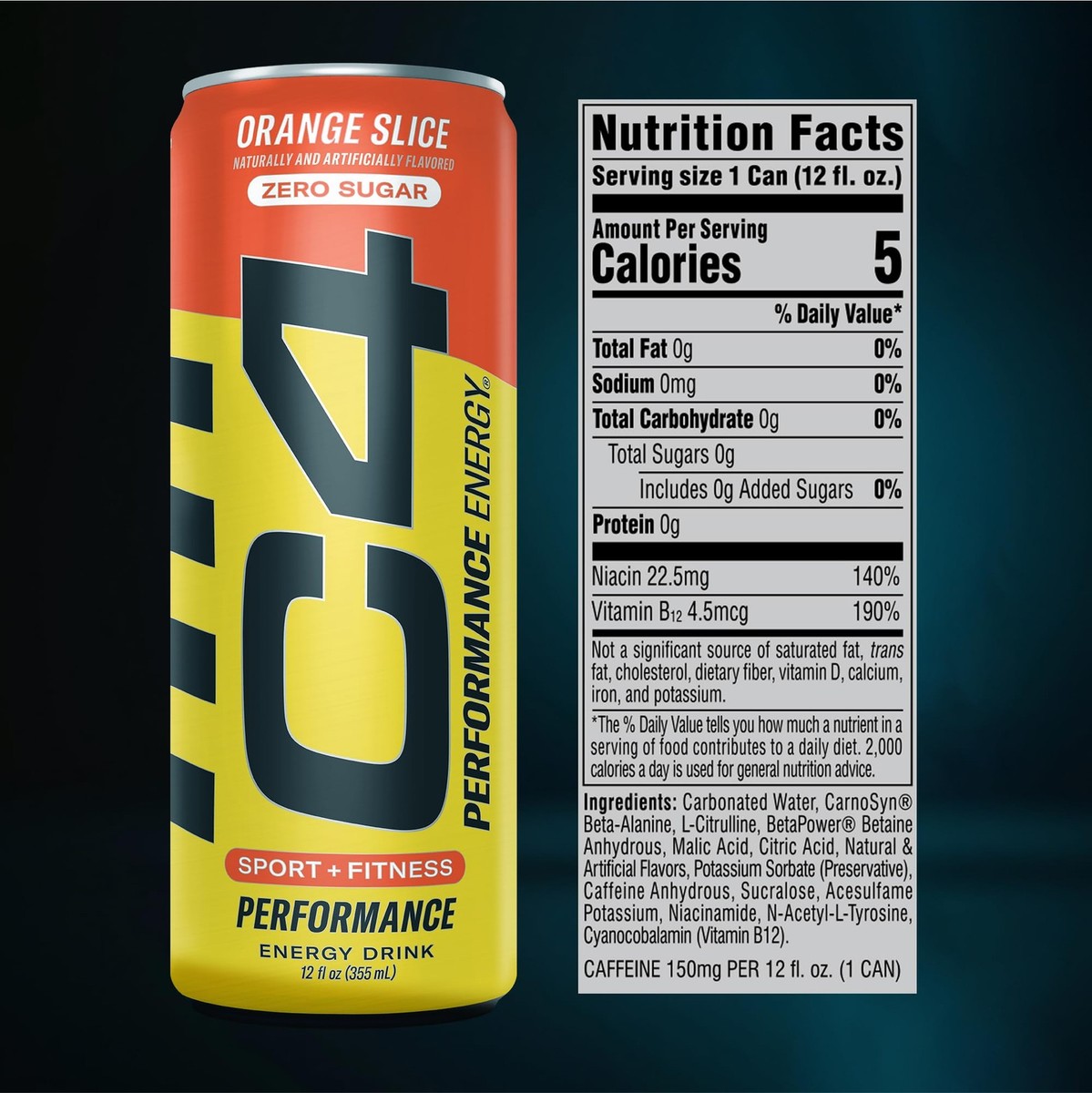 C4 Performance Energy Drink 200 mg Caffeine Zero Sugar 16 ozCHOOSE