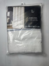 Lush Decor Ombr Shower Curtain - White with Blue Stripes 72x72