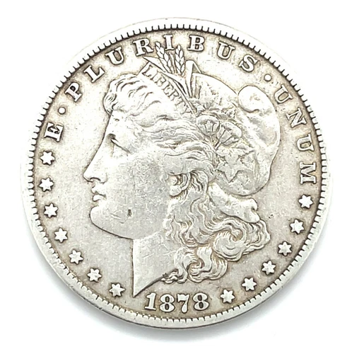 1878-CC $1 Morgan Silver Dollar Very Fine VF Condition, Natural Color & Detail