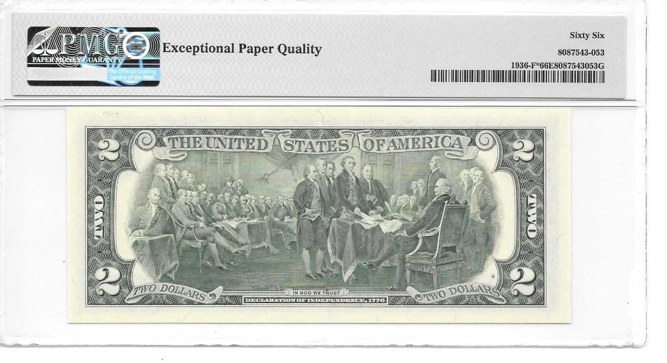 1995* Atlanta "Star" $2 FRN (F* Block) PMG 66 EPQ GEM UNC. (Starting with F000) - Image 2 of 4