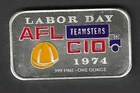 New ListingLABOR DAY – AFL- CIO ENAMELED    .999 SILVER ART BAR