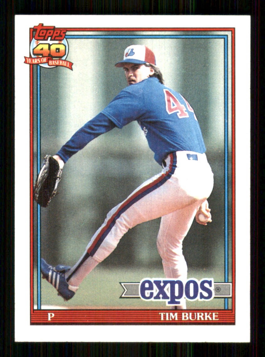 1991 Topps #715 Tim Burke Montreal Expos 61798