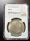 1921 Morgan Silver Dollar NGC MS63