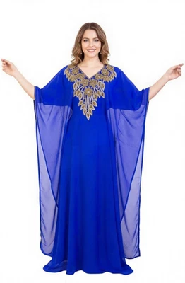 VENTE islamique de l'Aïd marocain Abaya Georgette élégante robe de Dubaï... - Photo 1/4