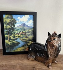 Large Vintage Coopercraft Yorkshire Terrier Dog Figurine Statue Ornament 
