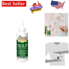 Aleene's Tack-It Over & Over Liquid Glue 4oz - Versatile Repositionable Adhesive