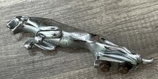 Jaguar Hood Emblem Metal Chrome Leaping Cat Ornament Original Jaguar Hood Emblem Metal Chrome Leaping Cat Ornament Original