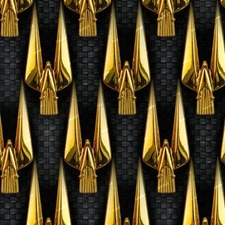 Gold Studebaker GT Hawk Emblem - 18"x46" Hydrographic Film Hydro Dipping