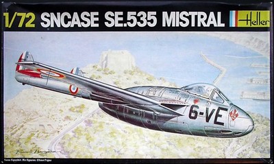 Mint In Box 1/72 Heller SE.535 MISTRAL French Fighter Jet