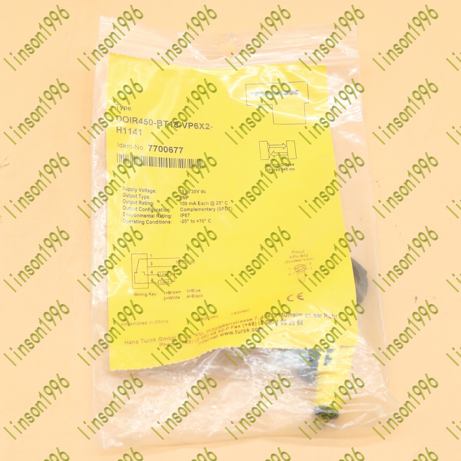 1PCS New DOIR450-BT18-VP6X2-H1141 Proximity Sensor Fast Delivery *yt