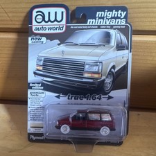 Auto World 1987 Plymouth Voyager Mighty Minivans 1:64 CHASE ULTRA-RED