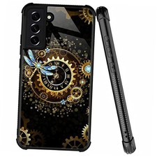 Case Compatible with,Organic Glass Cover for Girls Samsung Galaxy S22 Steampunk