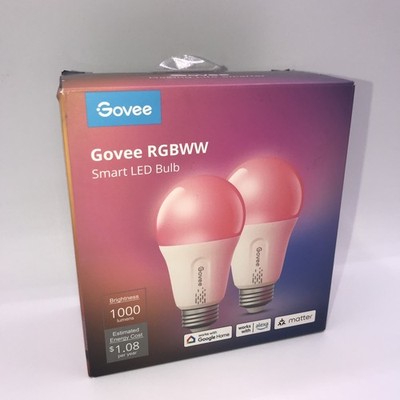 (2-Pack) Govee 1000LM RGBWW 9W E26 Smart LED Bulb  H6006
