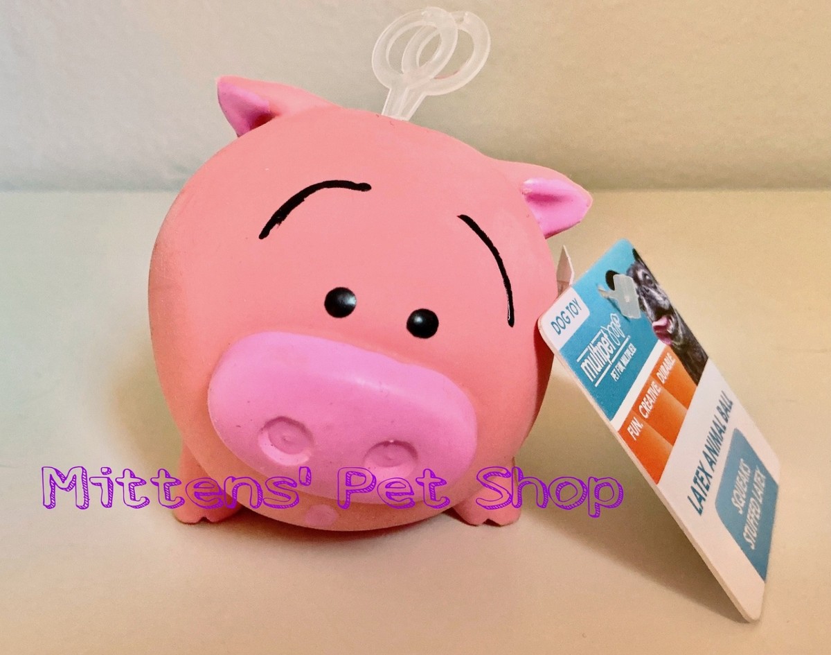 Multipet ORIGINAL Model Ani-ball Ball Squeaker Dog Toy 3 inch Pig