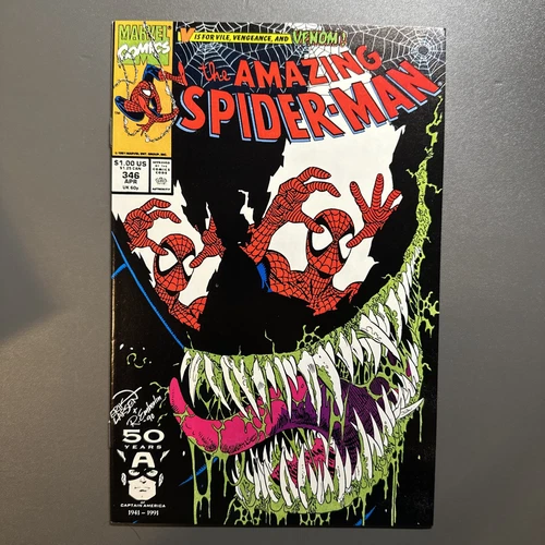 Amazing Spiderman 346 Venom app Michelinie/Larsen 1991 NM-